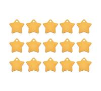 sourcing map Metal Five Stars Tags Stamping,Yellow Blank Dog Tags DIY Engraving Blank Tags Aluminium for Pet Dog ID Tags,Pendant Decoration,Craft Tags,Pack of 15