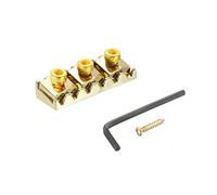sourcing map Metal Guitar String Locking Nut Electric Guitar Tremolo Bridge Lock 42mm Gold for Electric Guitar Replacement Parts