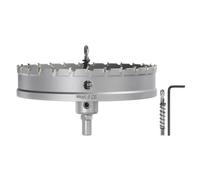 sourcing map Metal Hole Saw Carbide Cutter 160mm / 6.3" Dia for Stainless Steel, Metal, Aluminum Alloy, Copper, Brass, Plastic, with Extra Center Bit