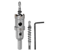 sourcing map Metal Hole Saw Carbide Cutter 23mm / 0.91" Dia for Stainless Steel, Metal, Aluminum Alloy, Copper, Brass, Plastic, with Extra Center Bit
