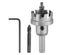 sourcing map Metal Hole Saw Carbide Cutter 33mm / 1.3" Dia for 5mm Thick Stainless Steel, Metal, Aluminum Alloy, Copper, Brass, Plastic, with Extra Center Bit