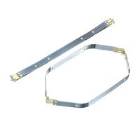 sourcing map Metal Internal Flex Frames, 2 Pcs 11.81" x 0.55" Flex Frame Kiss Lock Clasp, Handbag Frame Hardware Accessories Bag Clip for DIY Clutch Coin Purse Handmade Sewing Making Craft