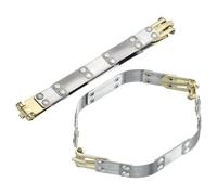 sourcing map Metal Internal Flex Frames, 2 Pcs 5.91" x 0.55" Flex Frame Kiss Lock Clasp, Handbag Frame Hardware Accessories Bag Clip for DIY Clutch Coin Purse Handmade Sewing Making Craft