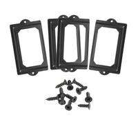 sourcing map Metal Label Holders, 124x70mm 4pcs File Name Card Tag Label Holder Frame for Office Library Drawer Cabinet Shelves, Black