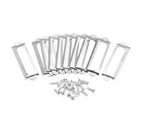 sourcing map Metal Label Holders, 60x17mm 10pcs File Name Card Tag Label Holder Frame for Office Library Drawer Cabinet Shelves, Silver Tone