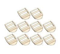 sourcing map Metal Ladder Buckle Slider Tri-Glider Metal Adjustable Buckles, 10pcs 19.5mm(3/4") Inner Size for Webbing Backpack Strap, Light Gold