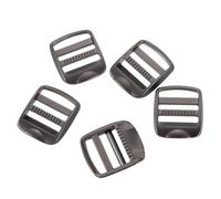 sourcing map Metal Ladder Lock Slider, 5Pcs 1 1/4" - Zinc Alloy Buckle Adjuster Webbing Strap Release Buckles for Backpack Accessories Replacement (Matte Gunmetal)