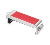 sourcing map Metal Phone Clip, Universal Red Leather Mobile Phone Back Clamp for Crossbody Chain Lanyard and Strap, Silver