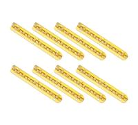sourcing map Metal Piano Hinges 90 Degree Long Folding Hinges with Screws for Wooden Box, Cabinet Closet, 100x9mm Gold, 8 Pcs