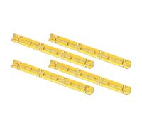sourcing map Metal Piano Hinges 90 Degree Long Folding Hinges with Screws for Wooden Box, Cabinet Closet, 150x10mm Gold, 4 Pcs