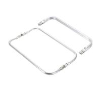 sourcing map Metal Purse Frame 12 in, 2 Pcs Rectangle Frame Kiss Lock, Bag Frame Hardware Replacements for DIY Purse Handle Bag Making, Clutch Coin Purse Frames
