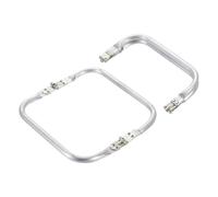 sourcing map Metal Purse Frame 7 in, 2 Pcs Rectangle Frame Kiss Lock, Bag Frame Hardware Replacements for DIY Purse Handle Bag Making, Clutch Coin Purse Frames