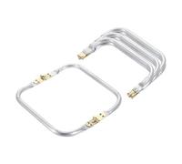 sourcing map Metal Purse Frame 7 in, 4 Pcs Rectangle Frame Kiss Lock, Bag Frame Hardware Replacements for DIY Purse Handle Bag Making, Clutch Coin Purse Frames