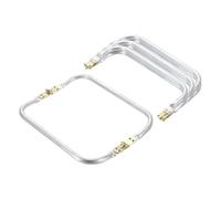 sourcing map Metal Purse Frame 8 in, 4 Pcs Rectangle Frame Kiss Lock, Bag Frame Hardware Replacements for DIY Purse Handle Bag Making, Clutch Coin Purse Frames