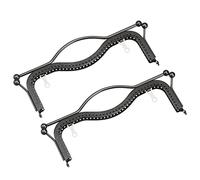 sourcing map Metal Purse Frames 2 Pcs Kiss Lock Clasp Frame 8.1" Embossed Clutch Frame with Handle for Coin Purse Handbag Making DIY Craft, Black
