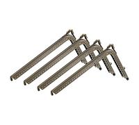 sourcing map Metal Purse Frames - 7.3" 4Pcs Rectangle Kiss Lock Clasp Frame Embossed Clutch Frame for Bag Making DIY Craft Bronze