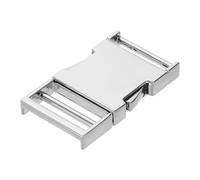 sourcing map Metal Quick Side Release Buckle, 32mm/1.3" Collar Buckles Clip Flat Webbing Backpack Buckle for Leather Strap Collar Harness, Silver