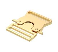 sourcing map Metal Quick Side Release Buckle, 38mm/1.5" Belt Buckles Clip Webbing Backpack Buckle for Leather Strap Collar Harness, Light Gold