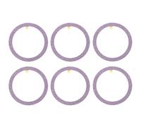 sourcing map Metal Ring Sticker Glitter Universal Wireless Magnetic Charger Magnet Ring Stickers 55x1mm(ODxT) for Phone Case for All Cellphones, 6 Pack, Purple