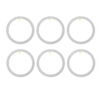 sourcing map Metal Ring Sticker Glitter Universal Wireless Magnetic Charger Magnet Ring Stickers 55x1mm(ODxT) for Phone Case for All Cellphones, 6 Pack, Silver Tone