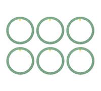 sourcing map Metal Ring Sticker Glitter Universal Wireless Magnetic Charger Magnet Ring Stickers 55x1mm(ODxT) for Phone Case for All Cellphones, 6 Pack, Green