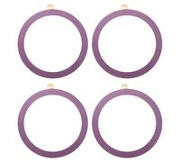 sourcing map Metal Ring Sticker Universal Wireless Magnetic Charger Magnet Ring Stickers 55x0.4mm(ODxT) for Phone Case for All Cellphones, 4 Pack, Rose Red