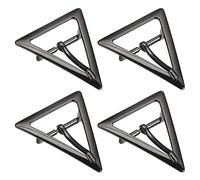 sourcing map Metal Roller Buckle, 4Pcs 1 1/9 Inch Single Prong Belt Buckle Triangle Center Bar Buckles for Leather Craft Accessories, Dark Grey