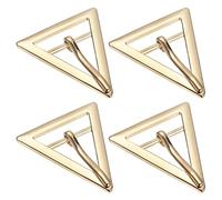 sourcing map Metal Roller Buckle, 4Pcs 1 2/7 Inch Single Prong Belt Buckle Triangle Center Bar Buckles for Leather Craft Accessories, Gold