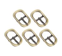 sourcing map Metal Roller Buckle, 5Pcs 3/4 Inch Single Prong Belt Buckle Oval Center Bar Buckles for Leather Craft Accessories, Bronze