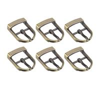 sourcing map Metal Roller Buckles, 6Pcs 3/4 Inch Single Prong Belt Buckle Oval Center Bar Buckles for Leather Craft Accessories, Bronze