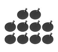 sourcing map Metal Round Tags Stamping,Black Blank Dog Tags 1.4 Inch Circle DIY Engraving Blank Tags 10 Pcs,Stainless Steel with Hole for Pet Dog ID Tags,Pendant Decoration,Craft Tags