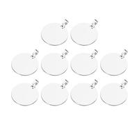 sourcing map Metal Round Tags Stamping,Silver Blank Dog Tags 1.4 Inch Circle DIY Engraving Blank Tags 10 Pcs,Stainless Steel with Hole for Pet Dog ID Tags,Pendant Decoration,Craft Tags