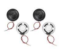 sourcing map Metal Shell Round Internal Magnetic Speakers 1.25mm 36mm Diameter 0.5 W 8 Ohm Iron Shell Small Speakers for Loud Micro Speaker Replacement DVD Multimedia DIY Projects Pack of 4