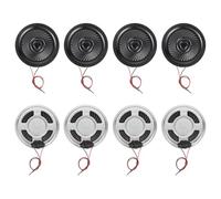sourcing map Metal Shell Round Internal Magnetic Speakers 40mm Diameter 0.5 W 8 Ohm Iron Shell Small Speakers with 60mm Cable for Loud Micro Speaker Replacement DVD DIY Projects Pack of 8