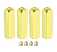 sourcing map Metal Shoe Lace Tips, 4Pcs DIY Shoestring Head, Shoelace End Caps, Tips Cords End Replacement with Screws (Gold)