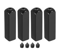 sourcing map Metal Shoe Lace Tips, 4Pcs DIY Shoestring Head, Shoelace End Caps, Tips Cords End Replacement with Screws (Black)