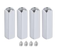 sourcing map Metal Shoe Lace Tips, 4Pcs DIY Shoestring Head, Shoelace End Caps, Tips Cords End Replacement with Screws (Silver)