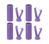 sourcing map Metal Shoe Lace Tips, 4Pcs Shoelace Head, Cylindrical Tips Cords End Replacement for Shoestring (Purple)