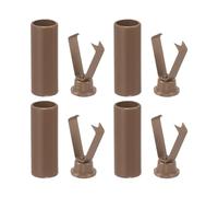 sourcing map Metal Shoe Lace Tips, 4Pcs Shoelace Head, Cylindrical Tips Cords End Replacement for Shoestring (Dark Coffee)