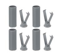 sourcing map Metal Shoe Lace Tips, 4Pcs Shoelace Head, Cylindrical Tips Cords End Replacement for Shoestring (Dark Gray)
