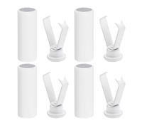 sourcing map Metal Shoe Lace Tips, 4Pcs Shoelace Head, Cylindrical Tips Cords End Replacement for Shoestring (White)