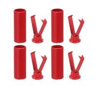 sourcing map Metal Shoe Lace Tips, 4Pcs Shoelace Head, Cylindrical Tips Cords End Replacement for Shoestring (Red)