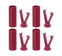 sourcing map Metal Shoe Lace Tips, 4Pcs Shoelace Head, Cylindrical Tips Cords End Replacement for Shoestring (Burgundy)