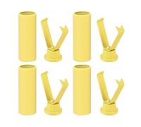 sourcing map Metal Shoe Lace Tips, 4Pcs Shoelace Head, Cylindrical Tips Cords End Replacement for Shoestring (Yellow)