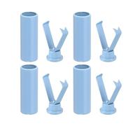 sourcing map Metal Shoe Lace Tips, 4Pcs Shoelace Head, Cylindrical Tips Cords End Replacement for Shoestring (Light Blue)