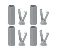 sourcing map Metal Shoe Lace Tips, 4Pcs Shoelace Head, Cylindrical Tips Cords End Replacement for Shoestring (Light Gray)