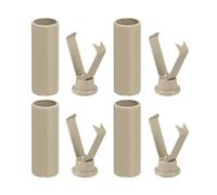 sourcing map Metal Shoe Lace Tips, 4Pcs Shoelace Head, Cylindrical Tips Cords End Replacement for Shoestring (Khaki)
