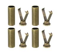 sourcing map Metal Shoe Lace Tips, 4Pcs Shoelace Head, Cylindrical Tips Cords End Replacement for Shoestring (Bronze)