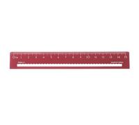 sourcing map Metal Straight Ruler 15cm Metric Aluminum Alloy Hollow Measuring Rulers Scale Tools for Measure Study Reading Classroom Office, Red