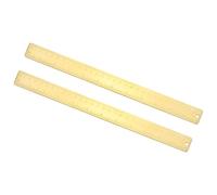 sourcing map Metal Straight Ruler 300mm Brass Straight Edge Rule Precision Double Scales Metric Measurement Tool Drawing Measuring Ruler Gold 2 Pcs